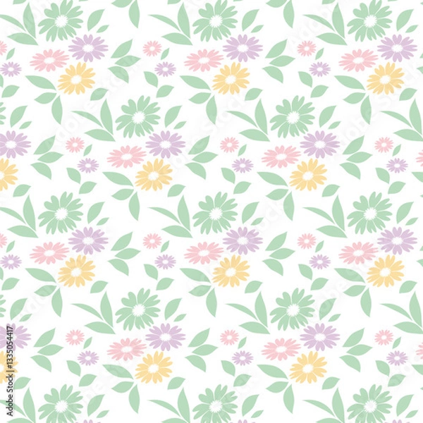 Obraz Cute Floral seamless pattern design