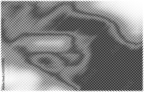 Fototapeta Halftone noise stipple effect grainy gradient engraved texture bitmap dot background