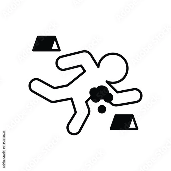 Obraz Crime Scene vector icon
