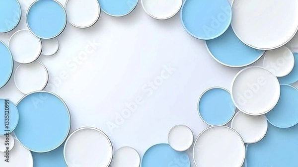 Fototapeta Dynamic abstract design with circular patterns studio graphic art modern aesthetic top view visual creativity