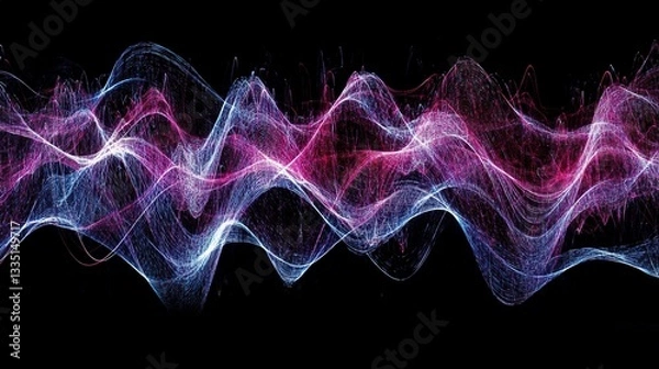 Fototapeta Abstract Wave Patterns: A Visual Symphony of Colors and Energy