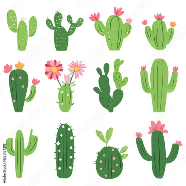 Obraz vector cactus set