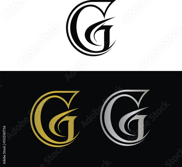 Obraz Abstract letter G logo design