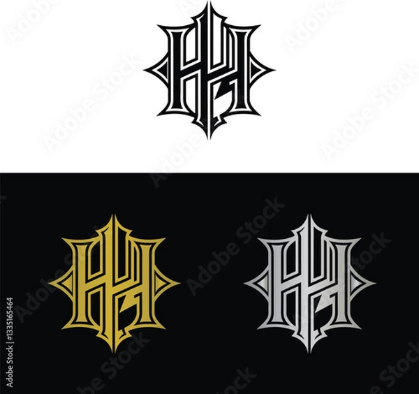 Obraz Abstract letter H logo design