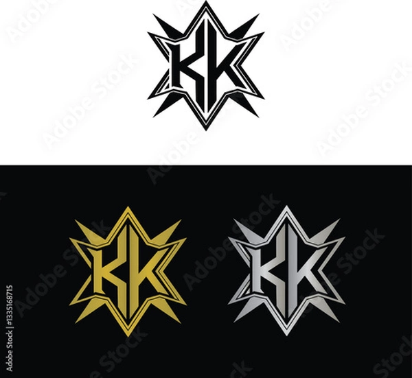 Obraz Abstract letter K logo design