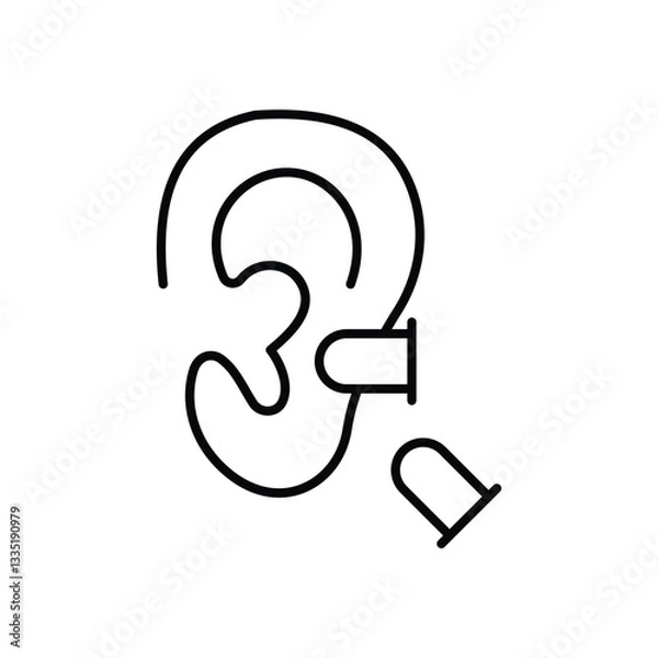 Obraz Ear Plug Vector icon