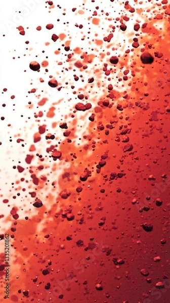 Fototapeta Stunning Abstract Red Liquid Spatter Art - A Visual Representation of Dynamic Fluid Motion