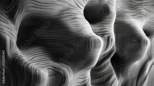 Fototapeta Abstract Wood Paneling Design: A Modern Architectural Element with Intricate Grain Texture