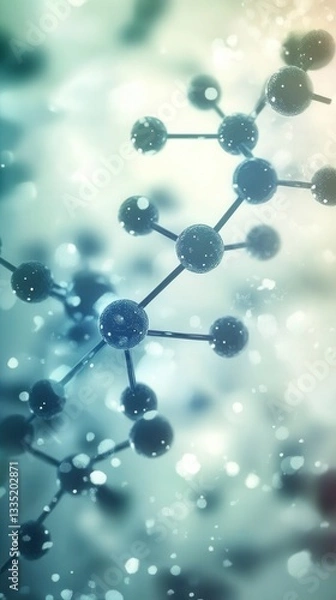 Fototapeta Molecular Structure: A Stunning Visual Representation of the Complexities of Chemistry