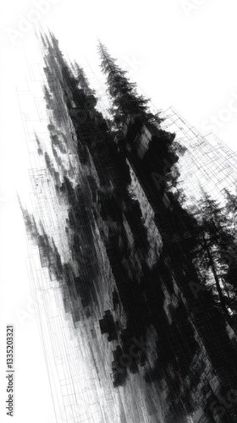 Fototapeta Abstract Architectural Structures: A Futuristic Cityscape