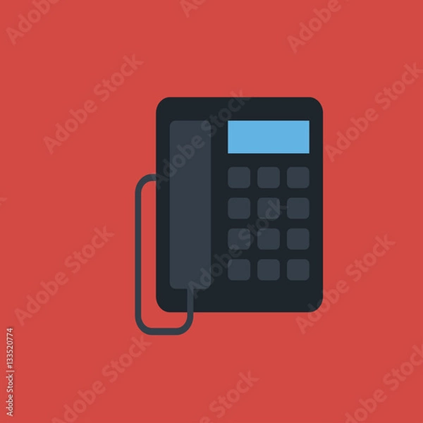 Obraz office phone icon. flat design