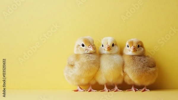 Obraz Tiny Easter chicks representing Easter holidays
