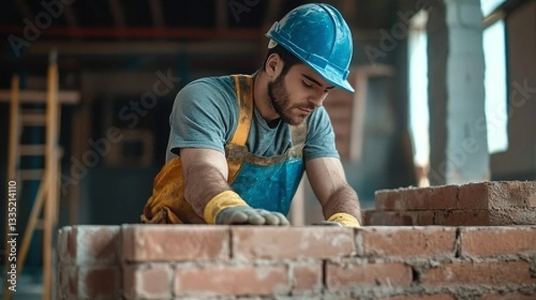 Obraz Industrial apprentice builder engineer training at work