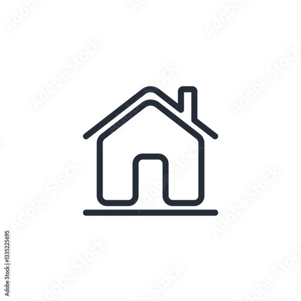 Obraz House icon symbol vector sign isolated on white background illustration for graphic and web design