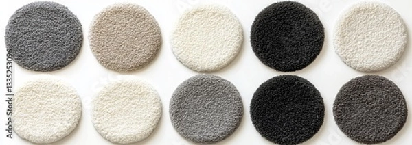 Obraz Plush Fabric Swatches in Neutral Tones