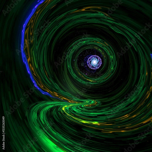 Fototapeta Dimensional Portals Unveiled: A Kaleidoscope of Interstellar Whorls and Cosmic Connectivity