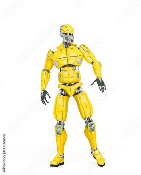 Fototapeta beta tester mech is looking around