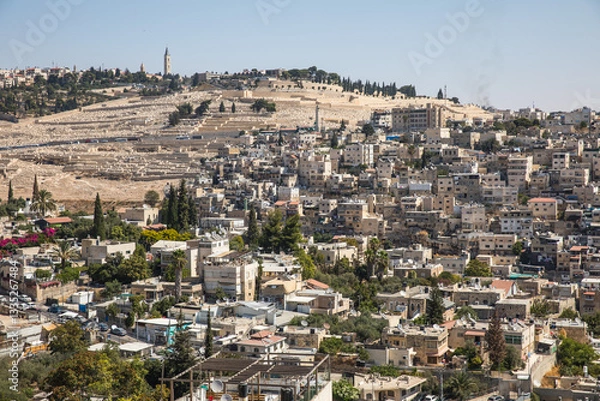 Obraz Buildings on the Mount of Olives in Jerusalem, Israel