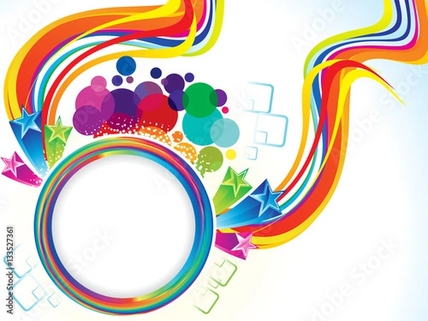 Fototapeta abstract artistic circle wave explode