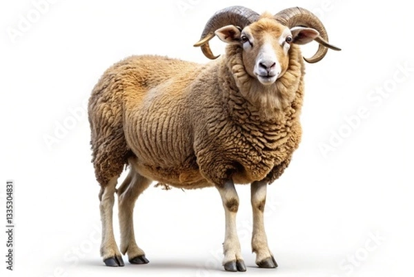 Fototapeta damara sheep isolated on white background