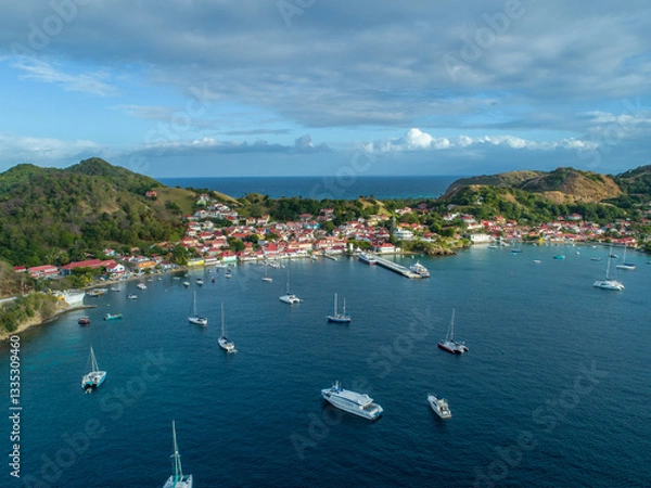 Fototapeta Les Saintes, Terre-de-Haut, Guadeloupe - This is the largest of the eight small islands that make up Les Saintes and feels like a slice of southern France transported to the Caribbean