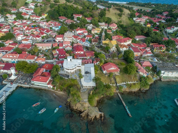 Fototapeta Les Saintes, Terre-de-Haut, Guadeloupe - This is the largest of the eight small islands that make up Les Saintes and feels like a slice of southern France transported to the Caribbean
