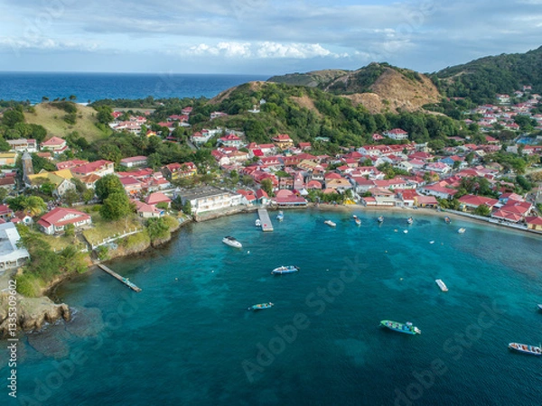 Fototapeta Les Saintes, Terre-de-Haut, Guadeloupe - This is the largest of the eight small islands that make up Les Saintes and feels like a slice of southern France transported to the Caribbean