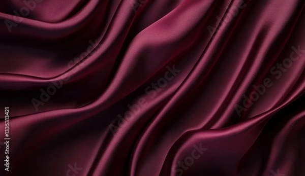 Obraz Deep burgundy silk drapes in elegant folds