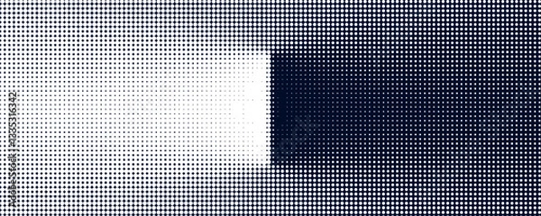 Fototapeta White brush strokes on a navy blue background illustration with a halftone effect Abstract grunge design element for a banner