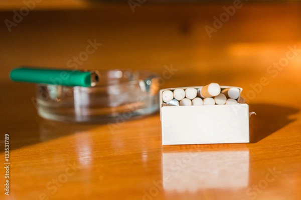 Obraz Cigarettes lie on a table