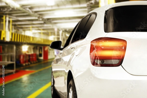 Fototapeta car in garage 