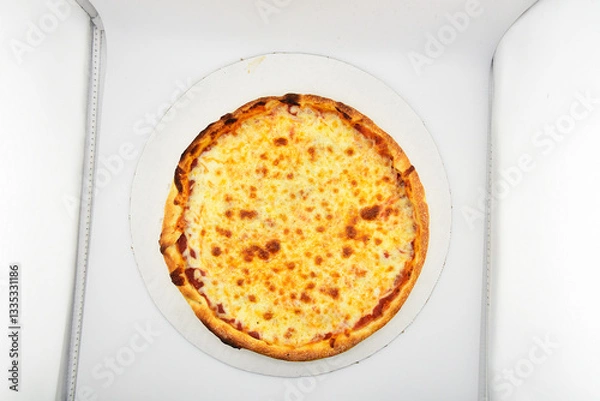 Obraz Freshly Baked Pizzas with Golden Crust and Tasty Toppings
