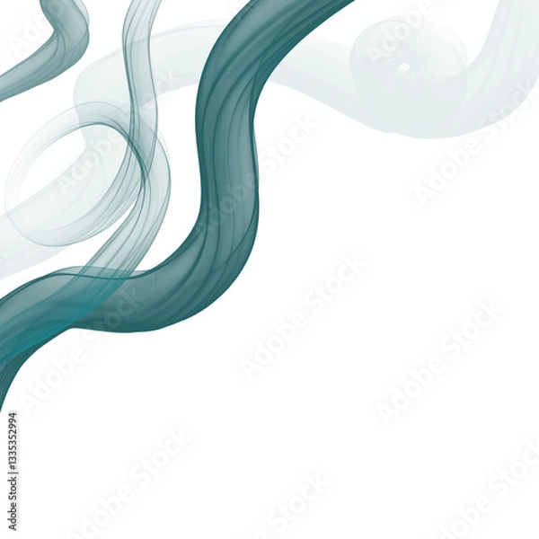 Obraz abstract green and white wave background