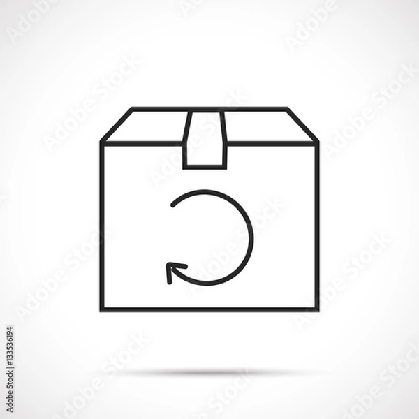 Fototapeta Return delivery conceptual icon
