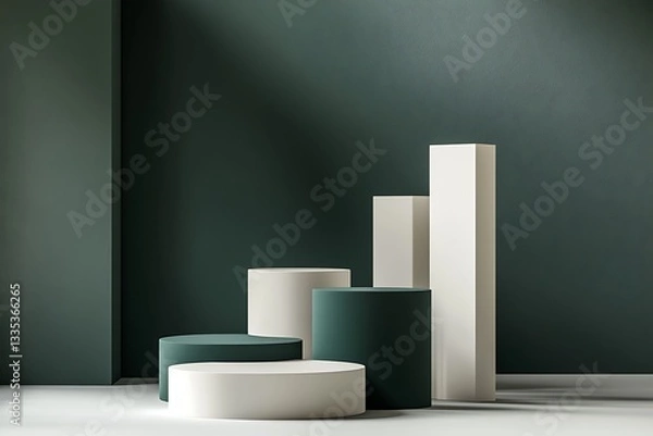 Fototapeta Modern Geometric Display Podiums