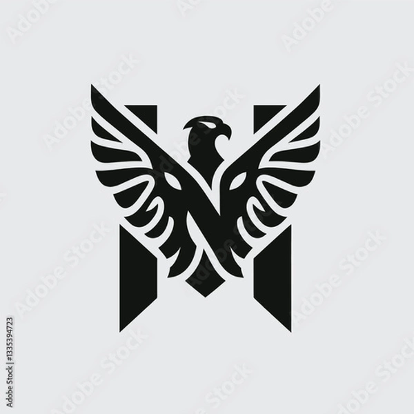 Fototapeta Sleek and Stylish Eagle Logo for Versatile Use