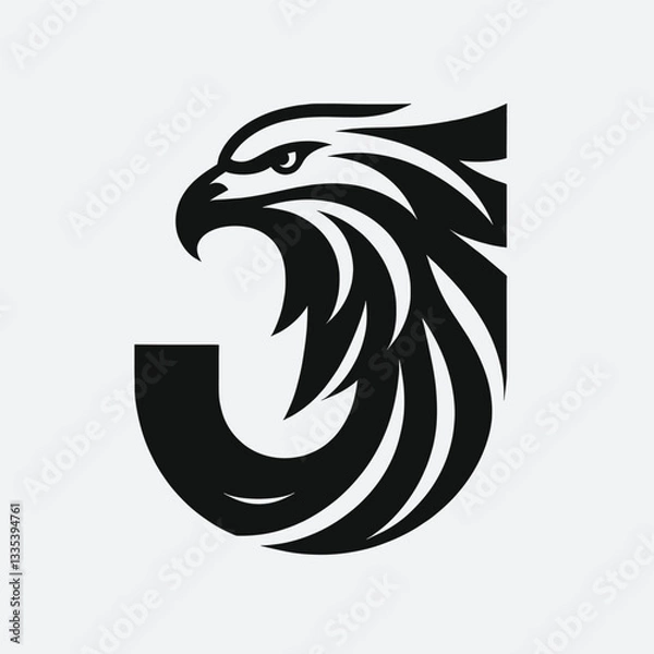 Fototapeta Sleek and Stylish Eagle Logo for Versatile Use