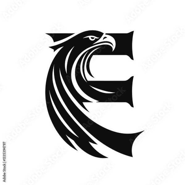 Fototapeta Futuristic Eagle Logo High-Tech and Forward-Thinking