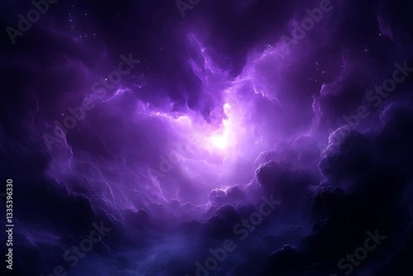 Obraz Purple Nebula Cosmic Storm