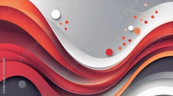 Fototapeta Modern Abstract Digital Artwork with Dynamic Curved Lines
