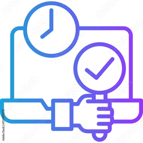 Fototapeta Availability line gradient icon