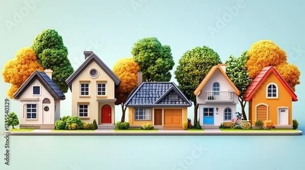 Fototapeta Home Icons Collection: House Symbols and Real Estate Objects 