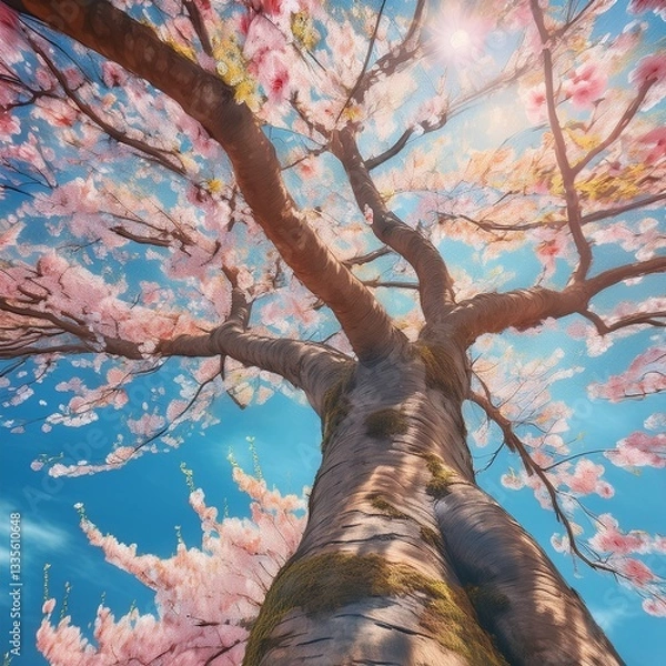 Fototapeta 桜の木のイラスト素材