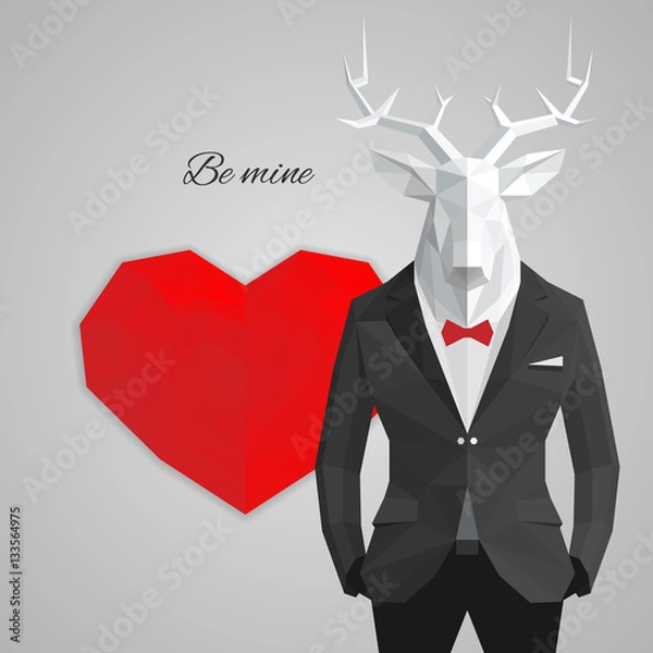 Obraz Deer & heart.
