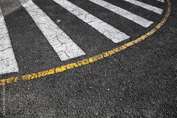 Obraz Pedestrian crossing road marking zebra