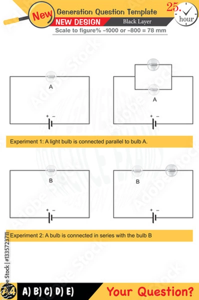Obraz 2026, Physics, Physical concepts, High school, middle school, exam question template, numerical lessons, verbal lessons, Next generation problems, for teachers, editable, black layer, eps