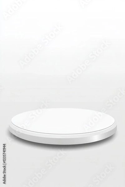 Fototapeta Empty circular white platform (1)