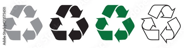 Obraz RECYKLING LOGO WEKTORÓW