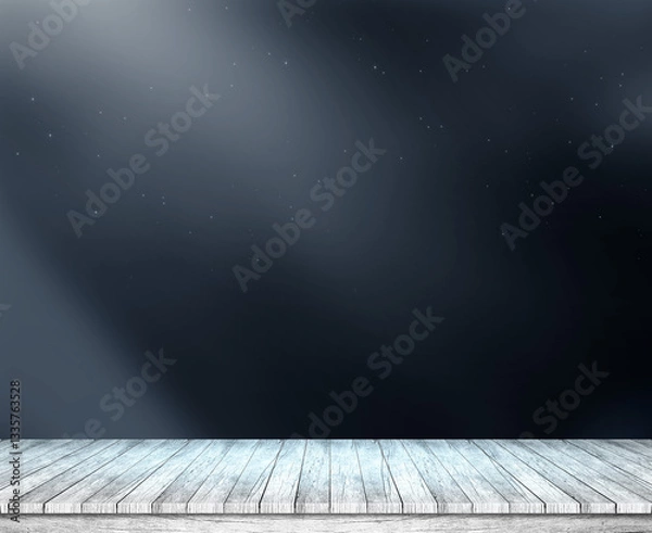 Obraz background wood platform with blur bokeh 