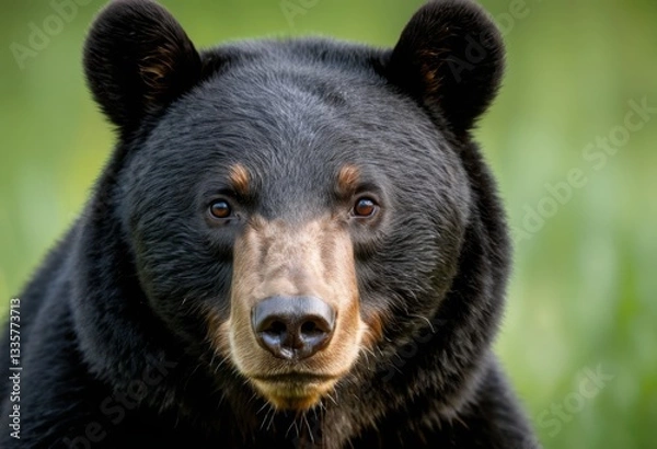 Obraz There's a black bear looking at the camera